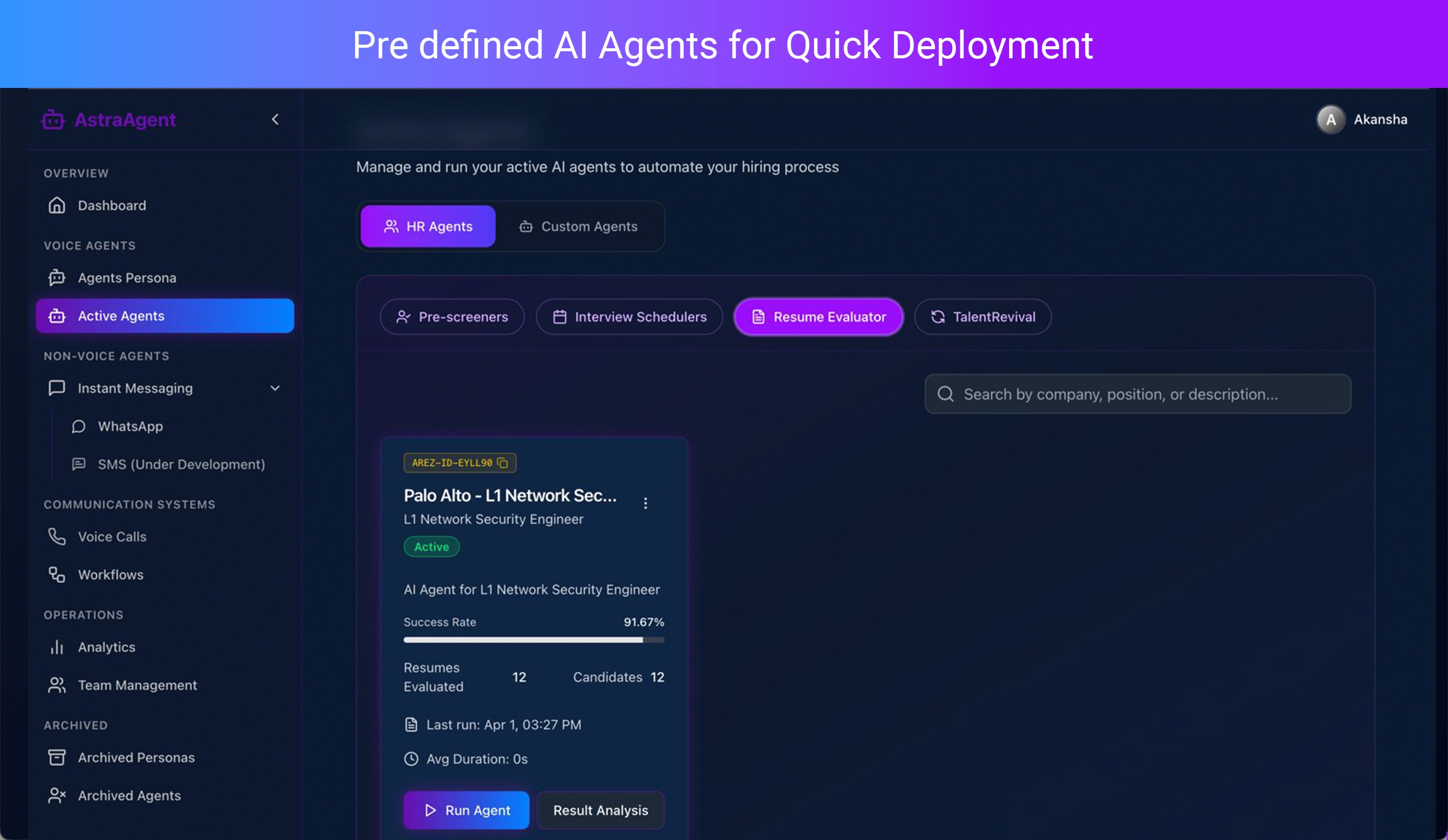 Active Agents